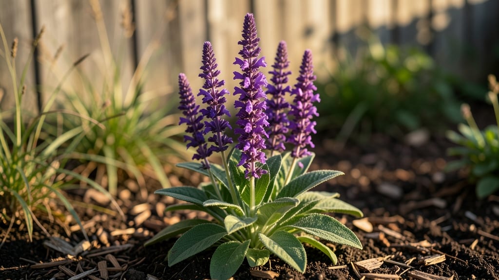 Green Foliage With Purple Flowers: Ozark-Resistant Vertical Drama for Sun or Shade