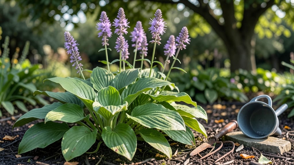 Green Hosta With Purple Flowers: Striking Foliage and Season-Long Color Delight