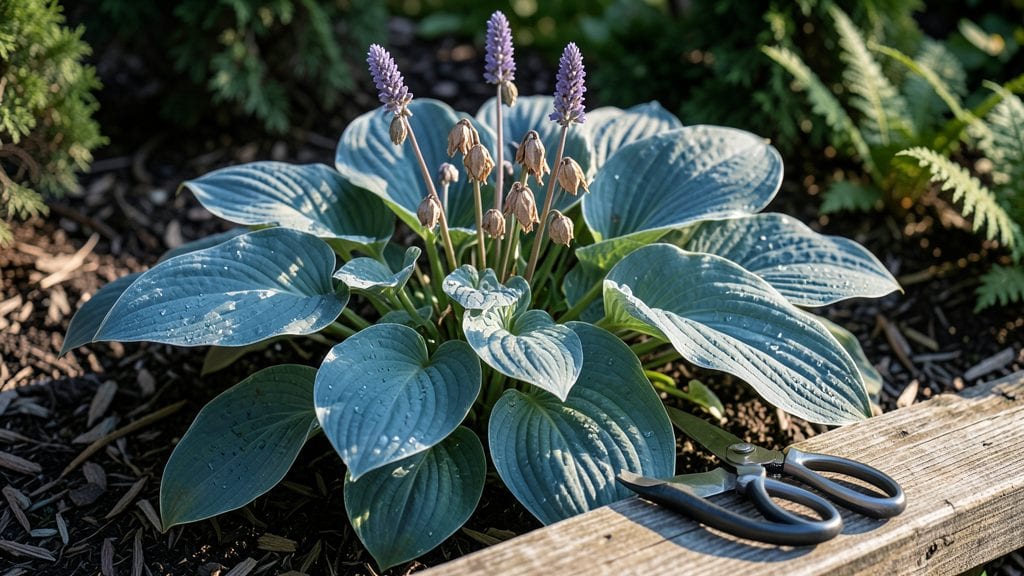 Trimming Hosta Flowers: Strategic Snip for Lush Foliage Growth